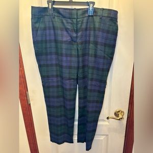 JCrew Tartan Work Pants